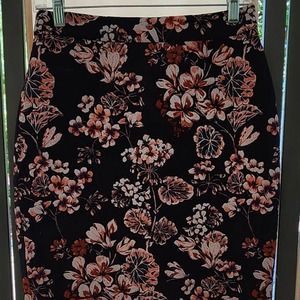 Ann Taylor floral print pencil skirt 0